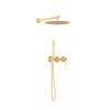 Душевой комплект Vincea Groove VSFW-4G01BG4 золотой брашированный, встраиваемый, с тропическим душем, 30 см