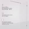 Душевая перегородка Am.Pm X-Joy W94WI-90-F1-MTE 90x195, стекло прозрачное 6 мм, профиль хром матовый фото 7