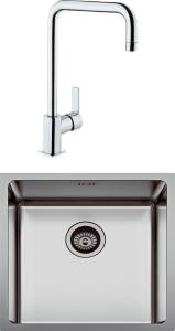 Комплект Мойка кухонная Seaman Eco Roma SMR-4944A + Смеситель VitrA Flo S A42103EXP для кухонной мойки
