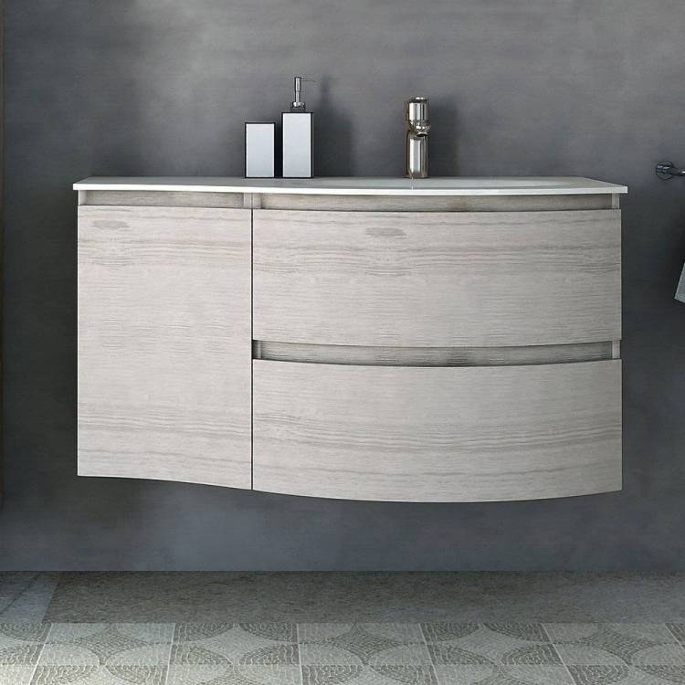 Тумба с раковиной Cezares Vague 104 R rovere sbiancato