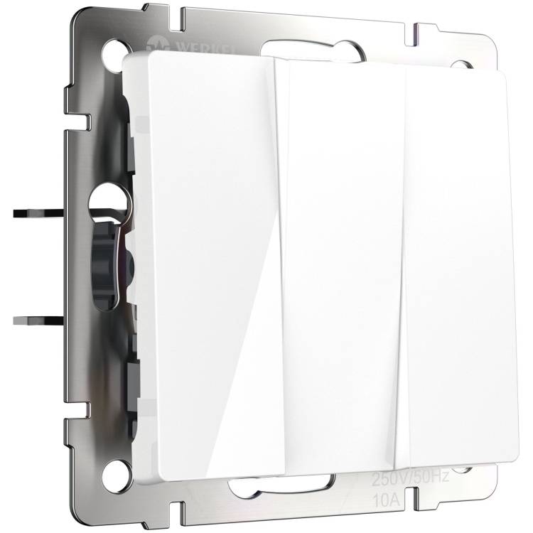 Выключатель трехклавишный Werkel Встраиваемые механизмы W1130001