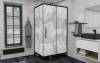 Душевой уголок AvaCan FB-140-SB100MT профиль черный, стекло матовое, 160x100x195 фото 3