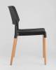 Набор из 4 стульев Stool Group Bistro 8086 BLACK X4 черный с деревянными ножками фото 4