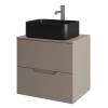 Тумба с раковиной Orange Line Li-60TuLMDF+B02-460MB латте матовый, 60 см