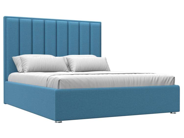 Интерьерная кровать Лига Диванов Афродита 123585 амур голубой, рогожка 160x200