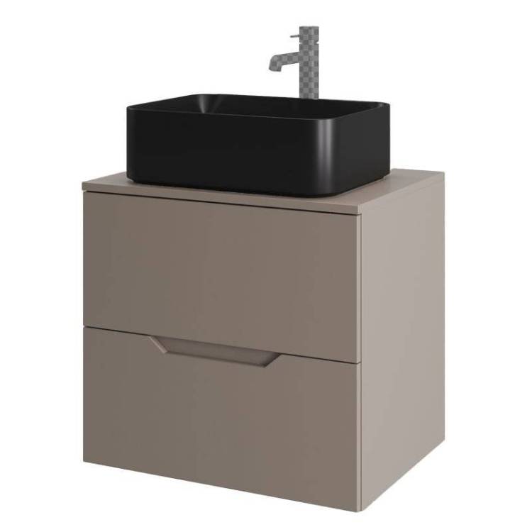 Тумба с раковиной Orange Line Li-60TuLMDF+B02-460MB латте матовый, 60 см