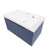 Тумба с раковиной La Fenice Simpla Blu Grigio NFNC-01-SIM-BG-80-3-80 синяя матовая, 80 см
