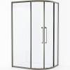 Душевой уголок Cezares Relax RELAX-304-RH-2-120/90-C-GM профиль Оружейная сталь, стекло прозрачное, 120x90