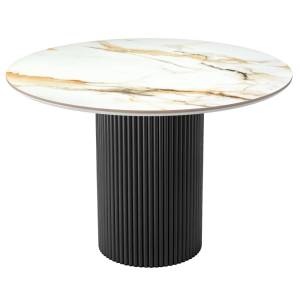 Стол Bradex Home Aura RF 0833 calacatte gold мрамор, черный 110x110x75