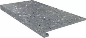 Ступень Kerama Marazzi Терраццо SG632820R\GCF клееная серый темный 60x33