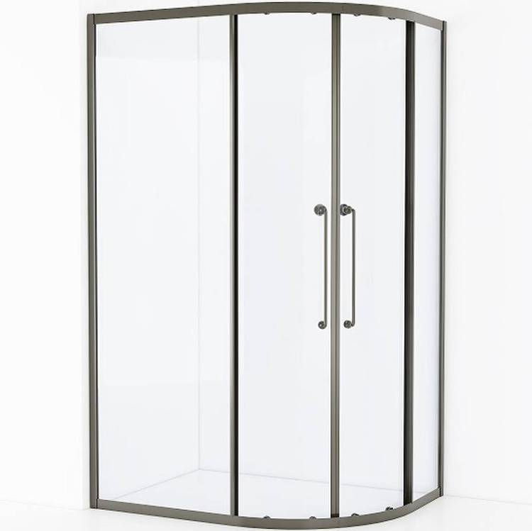 Душевой уголок Cezares Relax RELAX-304-RH-2-120/90-C-GM профиль Оружейная сталь, стекло прозрачное, 120x90
