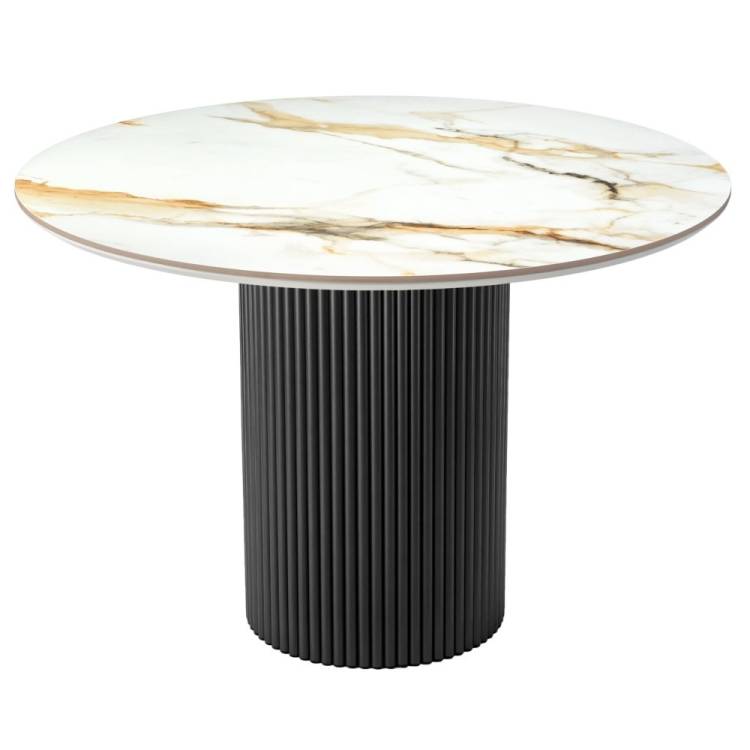 Стол Bradex Home Aura RF 0833 calacatte gold мрамор, черный 110x110x75