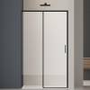 Душевая дверь в нишу Vincea Soft 2 VDS-3SO2110CLB профиль черный, стекло прозрачное, 110x200