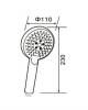 Душевая лейка Orange O-Shower OS03W d 110 мм, 3 режима, белый фото 3