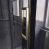 Душевая дверь в нишу Veconi Premium Trento PTD40-G-130-01-C4 профиль брашированное золото, стекло прозрачное, 130x200 фото 3