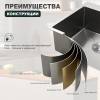 Мойка кухонная Splenka S702.6050.05 сатин, 60x50 фото 6