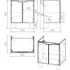 Тумба с раковиной Dreja Q Plus (D) 70 c опорами, белый глянец фото 14