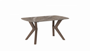 Стол обеденный Stool Group Weatte DF1989WDT 160 dino brown, top DUAL мокко мрамор шпон ореха