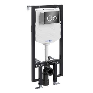 Система инсталляции для унитазов Wasserkraft Vils 56TLT.010.ME.PB01 клавиша черный глянцевый