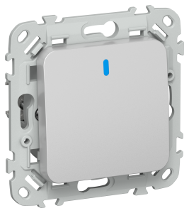 Выключатель 1-клавишный проходной IEK Flite FI-V12-1-10-1-2-K47 алюминий