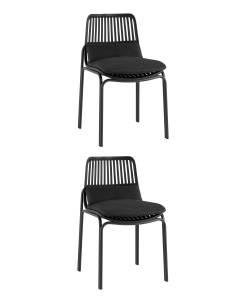 Стул с подушкой Stool Group Louran D-012S black X2 Чёрный 2 шт.