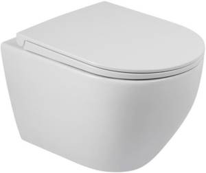 Унитаз подвесной Cezares Stylus CZR-513-TH-R крышка CZR-2316-SC, безободковый, с микролифтом