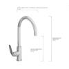 Смеситель для кухни Avrora Glade AV3021 с высоким поворотным изливом, хром фото 8