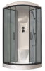 Душевая кабина Royal Bath RB 90HK6-GT-BL профиль черный, стекло прозрачное, 90x90x217