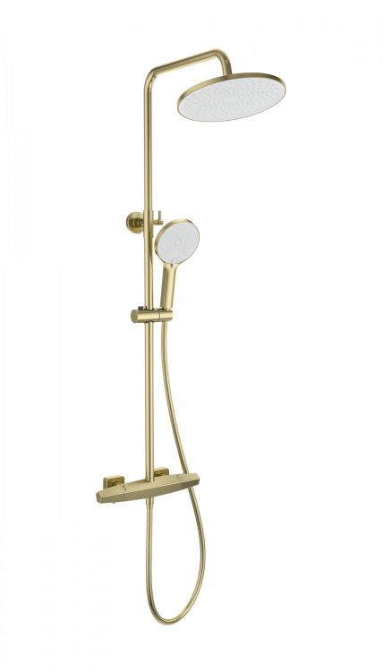 Душевая стойка Wonzon & Woghand WW-B3045-A-BG с термостатом, золото