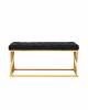 Банкетка Stool Group Инсигния BENCH-011-TG вельвет черный, сталь золото 99x45.5 фото 2