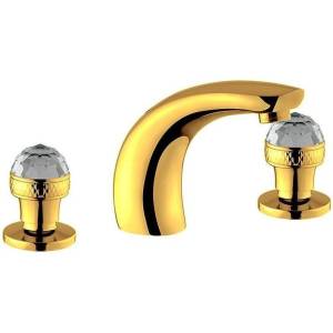 Смеситель для раковины Migliore Axo Swarovski 27114 золотой