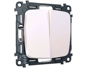 Комплект механизма 2-клавишного перекрестного выключателя Ambrella Volt MO MO203030 жемчуг