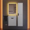 Тумба с раковиной Uperwood Modul подвесная, матовая, белая, графит, 50 см фото 8