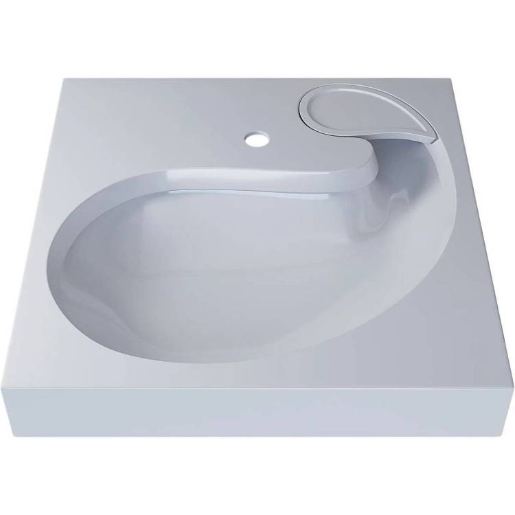 Раковина Uperwood Comforty 291021038 над стиральной машиной, белая глянцевая, 60x60