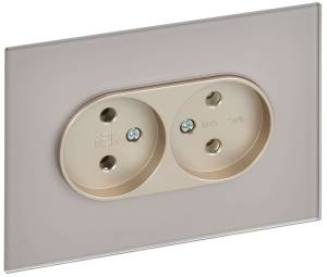 Розетка 2-местная IEK Skandy SK-R20-10-K37 шампань