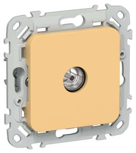 ТВ-розетка проходная тип M IEK Flite FI-A13-P-K90 золотарник