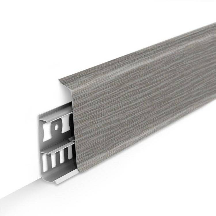 Плинтус Ideal Деконика D85 210 Дуб пепельный 2200x85x21