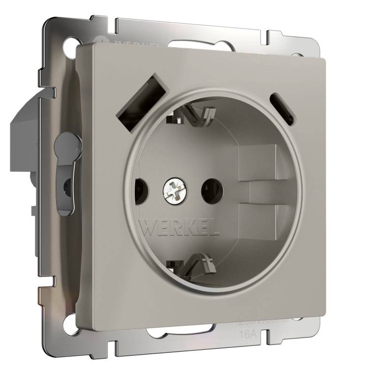 Розетка с заземлением Werkel W1271704