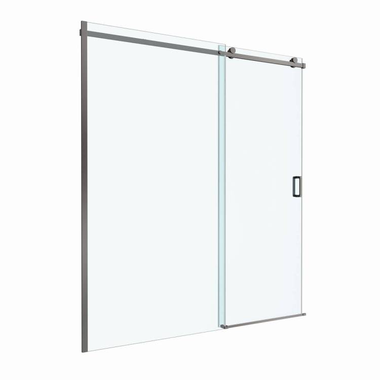 Душевая дверь в нишу BelBagno SOFT_CLOSE-2-BF-1-180-C-GM профиль оружейная сталь, стекло прозрачное, 180x200
