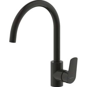 Смеситель для кухни Bravat Rhein F7429564BW-ENG черный матовый