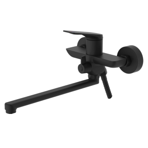 Смеситель для ванны Osgard Solen Black 58223 с длинным изливом, черный матовый