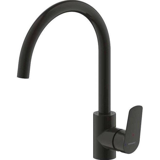 Смеситель для кухни Bravat Rhein F7429564BW-ENG черный матовый