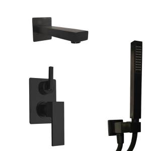 Душевой комплект Paini Grazia 21PZSET26911BATH на 2 потребителя, с ручным душем, черный брашированный