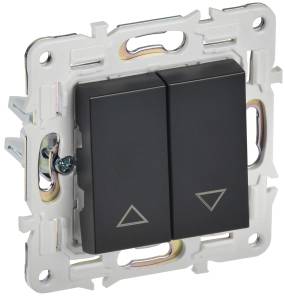 Выключатель жалюзи IEK Skandy SK-V15-0-10-K02 черный