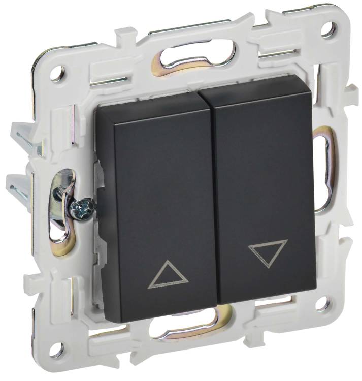 Выключатель жалюзи IEK Skandy SK-V15-0-10-K02 черный