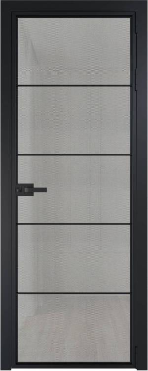 Межкомнатная дверь Profil Doors 5 AX цвет профиля Черный, стекло безопасное 6 мм рэте 700x2000
