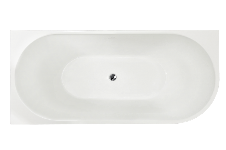 Акриловая ванна Royal Bath Riva RB610312L-CH левая, белая, 180x80