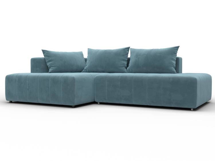 Диван угловой Лига Диванов Лига-103 134815L Бирюзовый