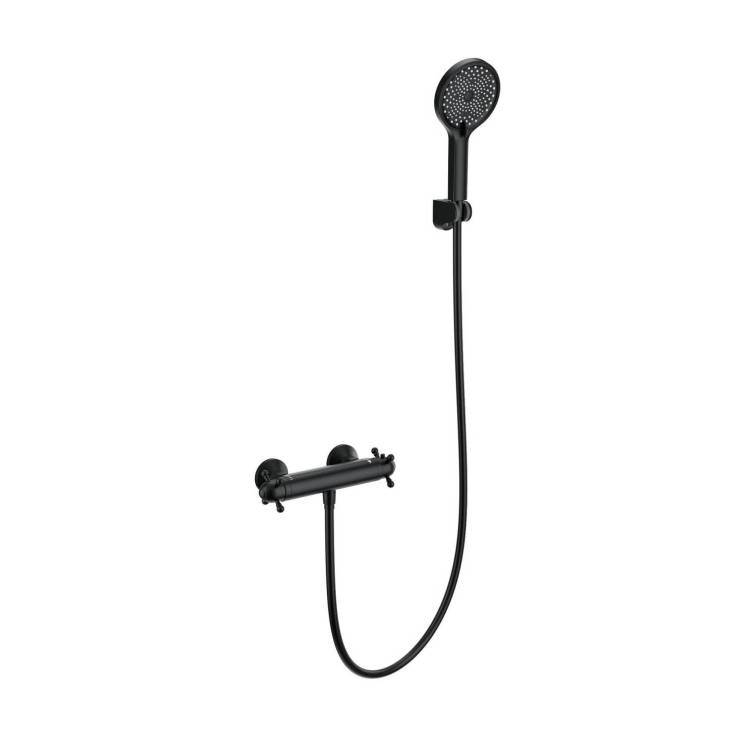 Смеситель для душа Wonzon & Woghand WW-B2048-A-MB термостатический, черный матовый