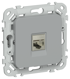 Розетка компьютерная RJ45 IEK Flite FI-K11-2-K03 серый